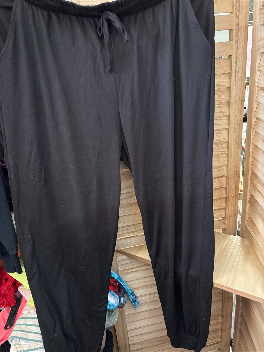 Align Collection Black Drawstring Jogger Pants Large